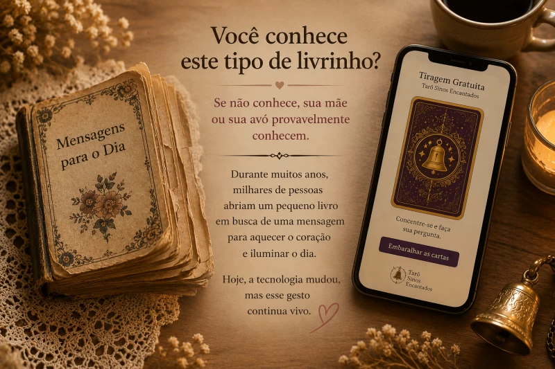 Das páginas de um livro ao embaralhar das cartas: uma mensagem para aquecer o coração