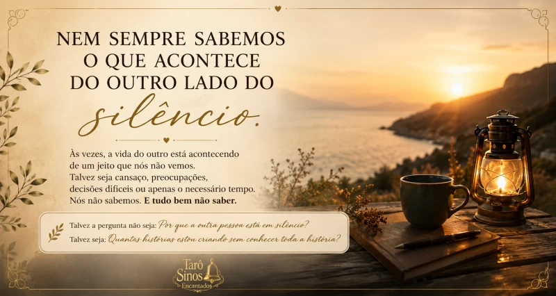 Nem sempre sabemos o que acontece do outro lado do silêncio