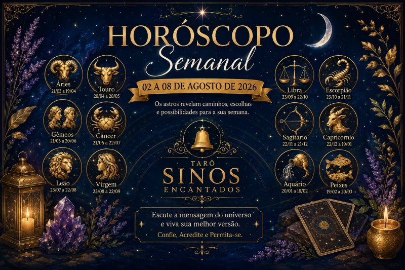 Horóscopo de 2 à 8 de agosto 2026